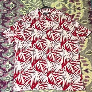 Large Express beach button up casual shirt 100% Rayon